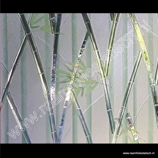 Tijd kant scannen Statische raamfolie bamboe kleuren verticaal 70cm x 2meter -  raamfoliestatisch