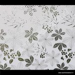 Statische raamfolie bladeren wit 90cmx1,5m