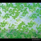 Statische raamfolie groene bladeren 92cm