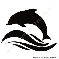Dolfijn-wave-sticker