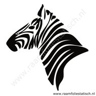 Zebrahoofd-sticker