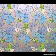 Statische raamfolie Bloemen blauw 67,5cmx1,5m