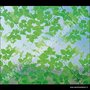 Statische raamfolie groene bladeren 92cm
